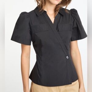 TANYA TAYLOR Sandra Top, NWT, Sz 12, Black